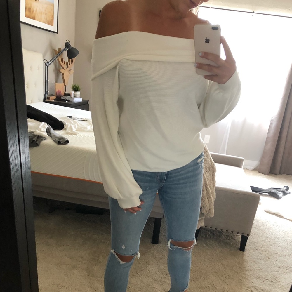 Off the shoulder sweater
